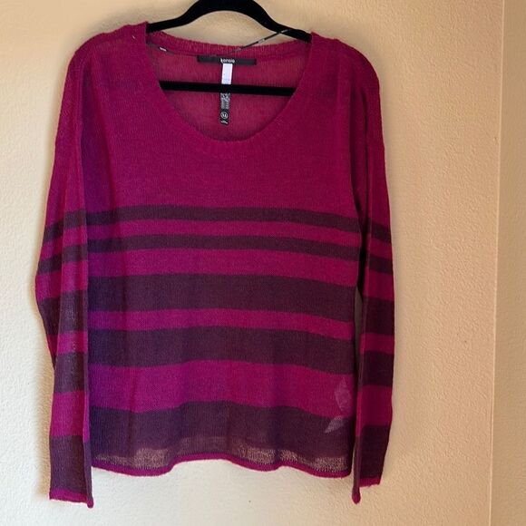 Kensie plumb striped sweater XL - Picture 1 of 5